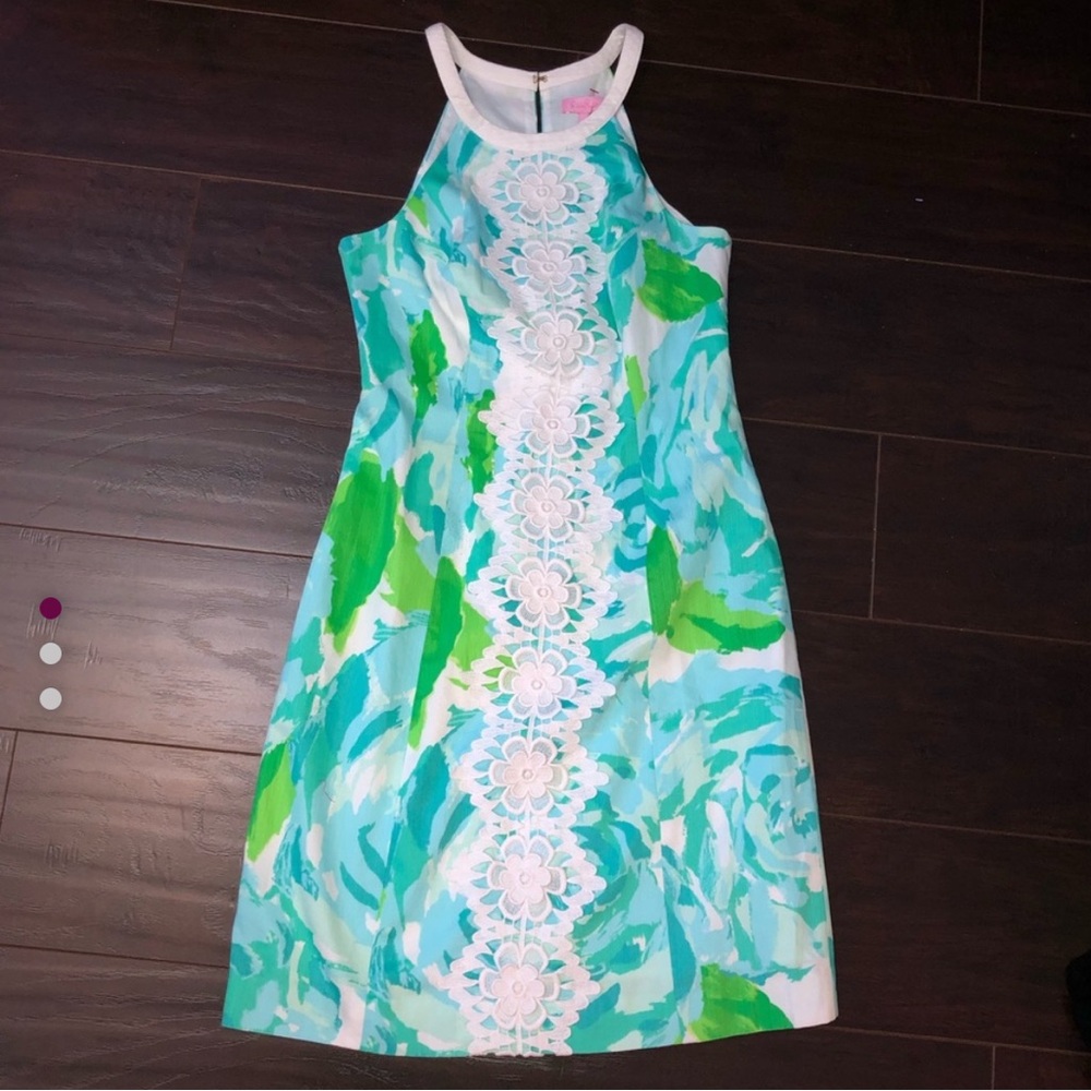 Lily Pulitzer Anabelle Shift Dress Blue floral 0-2 Resort Summer Dress BNWOT